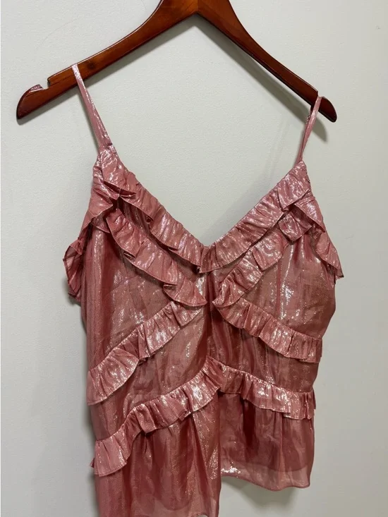 ASO Georgia Miller in Ginny and Georgia Ruffled Pink Top - Picture 5 of 10